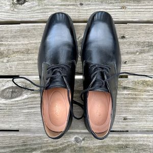 Clarks Men Gilman Walk Black Leather Dress Shoes Medium 8.5 NWT